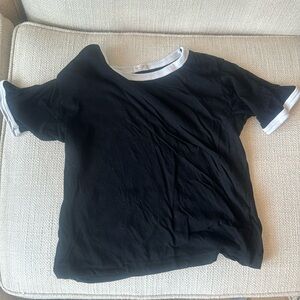 Black and White Brandy Melville Crop Top